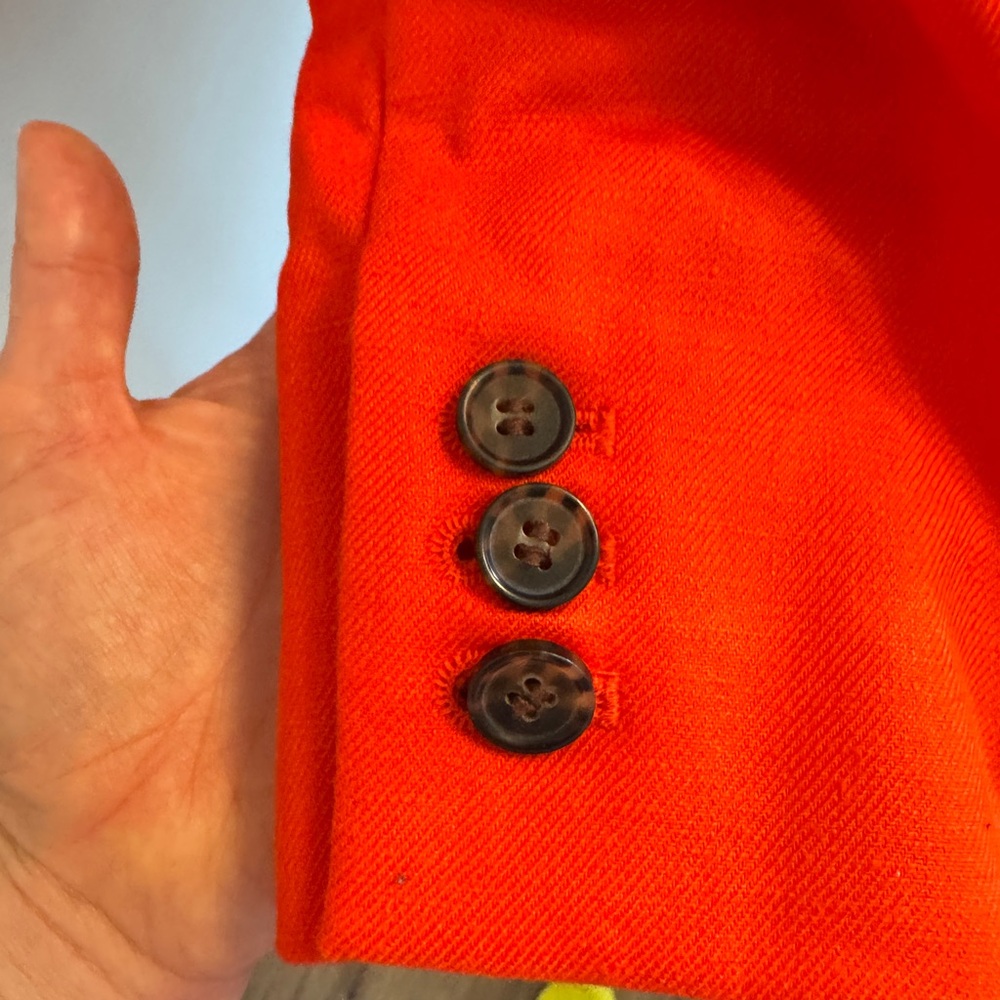 J CREW Red/Orange Women's Parke Linen Blazer - Picture 5 of 9